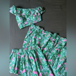 Lilly Pulitzer Matching Set Skirt and Crop Top